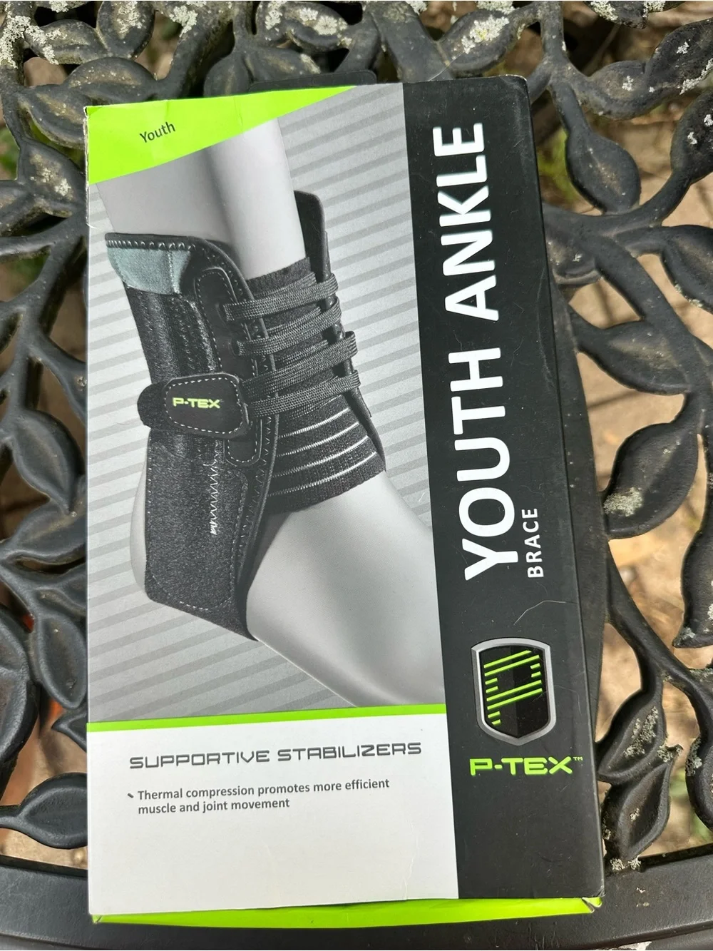 Youth Ankle Brace Supportive Stabilizer - Black/Gray